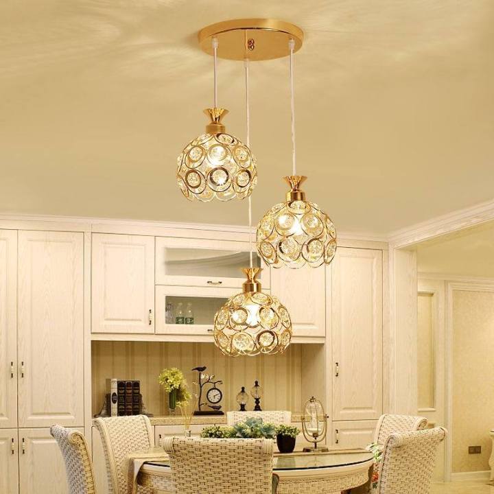 Pendant Dining Lamps Crystal Chandelier Pendant Light Lampu