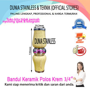 Bandul Keramik Polos Krem 3/4" ornamen pagar railing tangga