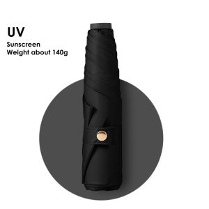 (Ship in 12hrs)AMBRELLA Ultralight Sun Umbrella Anti UV Travel Folding Umbrella Rain Carbon Fibre Block Portable 6 Ribs Umbrella