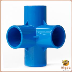 Digeo PVC Pipe Connector 3/4" 1/2" 1" Water Line 3-Way Tee 4-Way Tee for Pipe Repairing