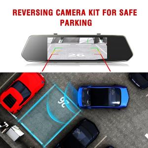 EKLEVA Mirror Dash Cam 1080P Dual Lens 7 Inch IPS Touch Screen Front Car Driving Recorder Camera and Rear View Waterproof Backup Camera 170 Wide Angle with G-sensor Parking Monitor Motion Detection