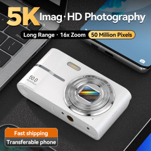 4K máy ảnh kỹ thuật số 16X Zoom CCD Máy Ảnh tự động lấy nét Video Vlogging Máy Quay Phim 50 Triệu Pixels túi mini Máy Ảnh Với Đèn Flash