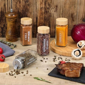 120ml Glass Spice Jar Shaker Condiments Seasoning Container Spice Organize Kitchen Storage