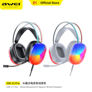 Awei E-Sports wired headphones 7.1 Channels stereo surrond 50mm Dynamics 360° Omnidirection Mic speaker headset Ergonomics design Magic light effects gaming headphone