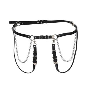 DRESSPLUS Metal Skirt Belt Punk Hip Hop Waist Chain Fashion Shoulder Strap JK Leg Loop Women