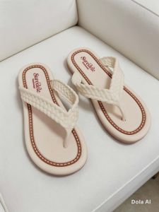 CLASSIC BRAIDED STRAP CONFORTABLE FLIP -FLOPMULTI-COLOR  SANDALS