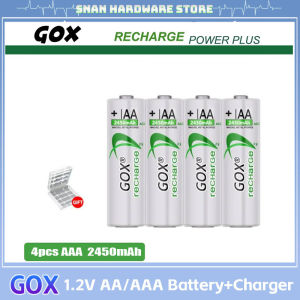 GOX 1.2V 900mAh AAA or 2450mAh AA Rechargeable Battery For NIMH Rechargeable Batteries Such As Mouse Flashlight