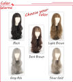 Wig Full Lace Sintesis Rambut Panjang Lurus Wanita Natural. 