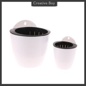 [Creative] Wall-Mounted Indoor Automatic Water-absorbing Flowerpot Plastic Flowerpot Succulent Green Dill Green Plant Flower Pot Decor