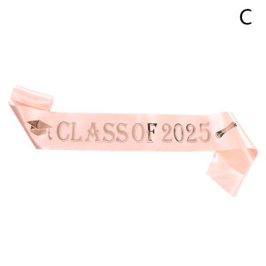 Ginca Graduation Decoration Class Of 2025 Satin Sash Glitter Black Blue Congratulation Graduation Party Decoration Supplies