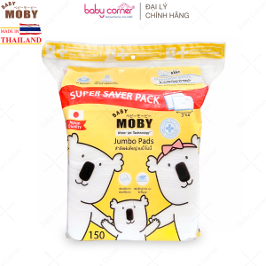 Bông Miếng Baby Moby Cỡ Lớn Jumbo Pads Gói Siêu Tiết Kiệm 150g