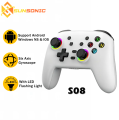 BSP S08 Wireless Controller support Turbo & Motor Vibration with RGB Light Effect for PS3/PS4/Android/IOS Switch & PC. 