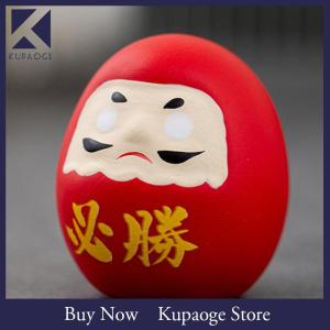 [Kupaoge] Japanese Daruma Doll Crafts Japanese Inspired Wealth Prosperity Decor Lucky Charm Fortune Ornament Landscape Home Desk Decor Miniature Gifts Accessories