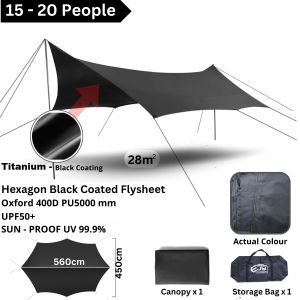 Flysheet Camping Flysheet Waterproof SET Titanium Black Coating UV-Proof Tarp Outdoor Tent Shelter Awning Canopy Fly sheet Camping