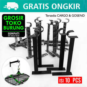 SEMPATI GROSIR Gantungan Tempel Dinding Rak Siku L Serbaguna Sempati Isi 10 Pcs Tempel Tembok Cantolan Sangkar Kandang Burung Lovebird Pleci Gantungan Pot Tanaman Bunga Gapot  Rak Penyangga Papan