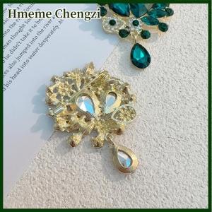 Hmeme Fashion Shiny Crystal Water Drop Brooches For Women Clothing Coat Jewelry Accessries Gifts