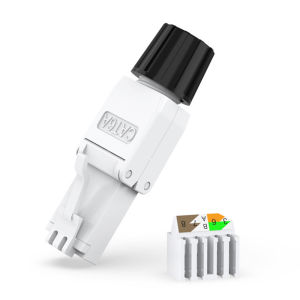 HOOLNX Tool-Free RJ45 Connector Tool-Free for Installation Cable CAT8 CAT7 CAT6A Network Plug Tool-Free Field Assembly Shielded Modular Plug