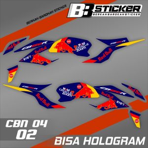STRIPING VARIASI NEW CB - 150R FACELIFT BISA HOLOGRAM STIKER ALL NEW CB150R Redbull CBN 4