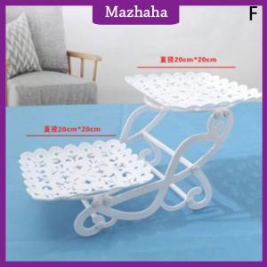 Mazhaha 1 2pcs Cake Stand Dishes Cupcake Snacks Plates Three-layer Creative Fruit Basket
