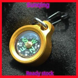 SQ Stationery [Flash Sale] Mini Aluminum Alloy Compass Keychain Pendant Outdoor Hiking Camping Mini Portable Compass Bag Charm