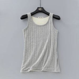 Women Velvet Winter Tank Tops Warm Thick Cashmere Bottoming Shirt Tight Body Shape Thermal Stretch Top Lady Skinny Singlet Vest2026