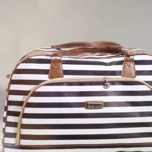 BATHI Tas Travel Gym Olahraga Jumbo Serbaguna Anti Air Tebal Kulit PU Large Duffel Luggage Bag