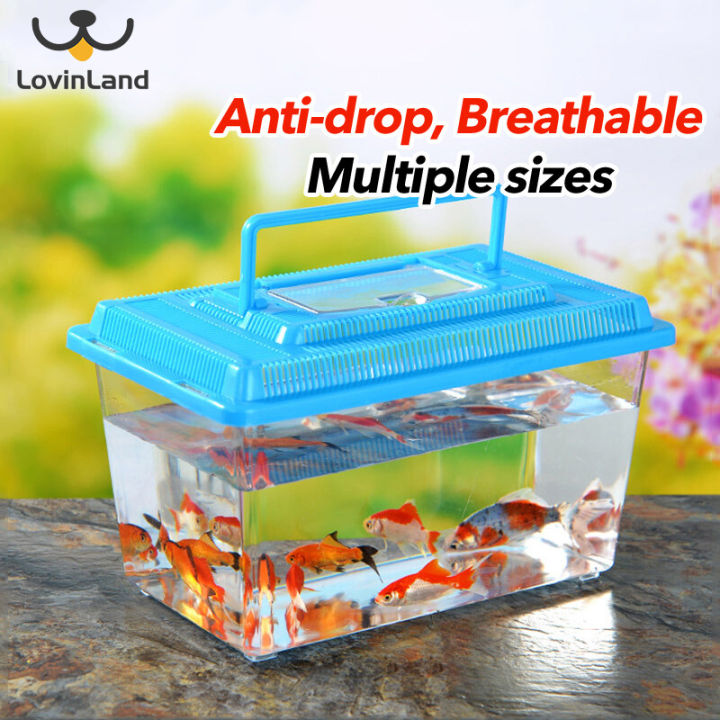 Lovinland Fish Tank Aquarium With Cover Transparent Plastic Small