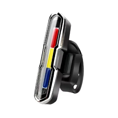 Lampu Belakang Sepeda 3 Warna Terang Merah/Biru/Putih Lampu Sepeda COB USB Rechargeable Anti Air