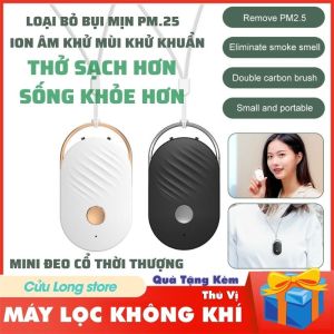 Máy Lọc Không Khí Cá Nhân Mini Đeo Cổ ion âm khử mùi khói bụi bẩn hút ẩm bụi mịn làm sạch không khí kiểu dáng hàn quốc thời trang