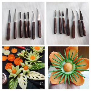 7Pc Pisau Garnish Pisau Ukir Buah Sayur Pisau Carving Hias Tumpeng