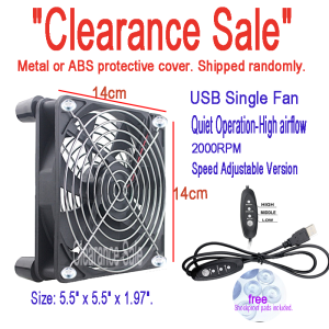 14cm 5V USB Power Supply TV Set-Top Router Radiator Cooler Air Cooling Fan()