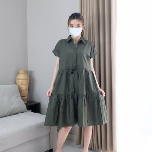 Alea Dress Linen Tali Serut Baju Atasan Wanita Tunik Oversize