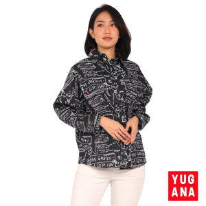 YUGANA - WIWIN Kemeja Oversize Wanita Batwing Lengan Panjang