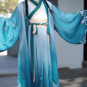 2025Ready Stock Girls Dress 2023 New Summer Hanfu Girls Autumn Clothing Cross Collar Childrens Ancient Costume Chinese Style Long Sleeve Dress Little Girl Tang Suit Season09/01
