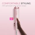 TYMO Automatic Rotating Curling Iron - TYMO CURLPRO Beach Waves 1 Inch Curling Wand, Portable Hair Curler, 500 Million Ionic, Dual Voltage & Lightweight for Travel, Ceramic Coating, Metallic Gray. 