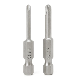 2 Pcs 50mm Magnetic 1/4 Hex Shank Tri-wing Y Tip for Head Screwdriver Bits Set