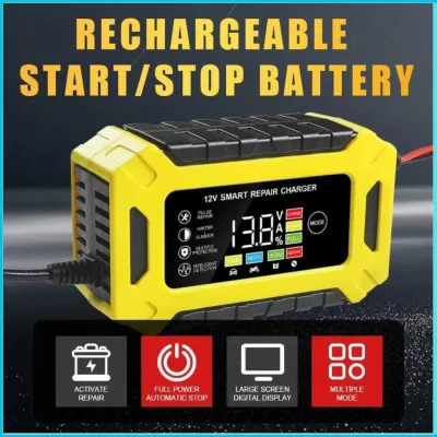 COD Cepat FUNCHOI Charger Aki Mobil Intelligent Battery Auto Repair Charger 12V / Casan Cas Aki 6A Motor Mobil Multifungsi With Display Auto Cut Semua Jenis Aki - 1206-9