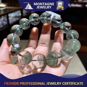 Montagne Jewelry Natural 16mm Multi-inclusions Crystal Bracelet