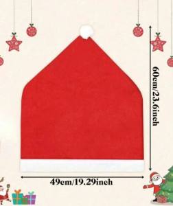 HT RED Christmas Santa Hat  Chair Cover made of fabric 20x 24 iches - made of fabric - not felt paper - decorative - chair cover - excllent quality - fabric from abroad - classy and elegant - for christmas - santa hat chair Price: 399 Sale price: 99 Sku
