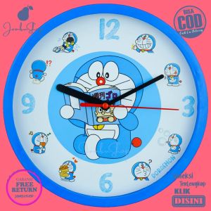 Jam Dinding Quartz Karakter Anak Baca Komik Doraemon NN1222 Hiasan Dinding BestSeller Besar