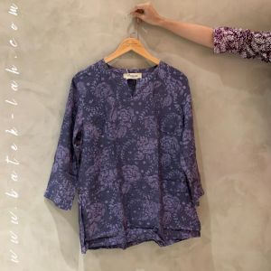 Exclusive Batik Kurung Kedah Top (M Size) - 100% Genuine Handmade Batik - Hand-Stamped