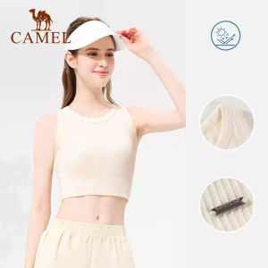 Camel womens upf50+ sun protection beauty sports bra