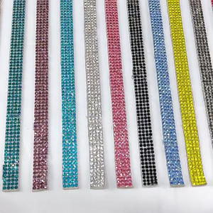 5Yard Adhesive Rhinestones Ribbon 13mm Wide Rhinestones Sticker for Birthday Wedding Decoration Crafting Embellishment