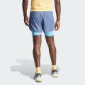 adidas Running Own The Run 3-Stripes 2-in-1 Shorts Men Blue IK4980. 