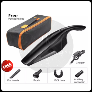 JK Wireless Wet & Dry Vacuum Cleaner Portable Vehicle Vacuum Car Vacuum USB Charging (Free Storage Bag)