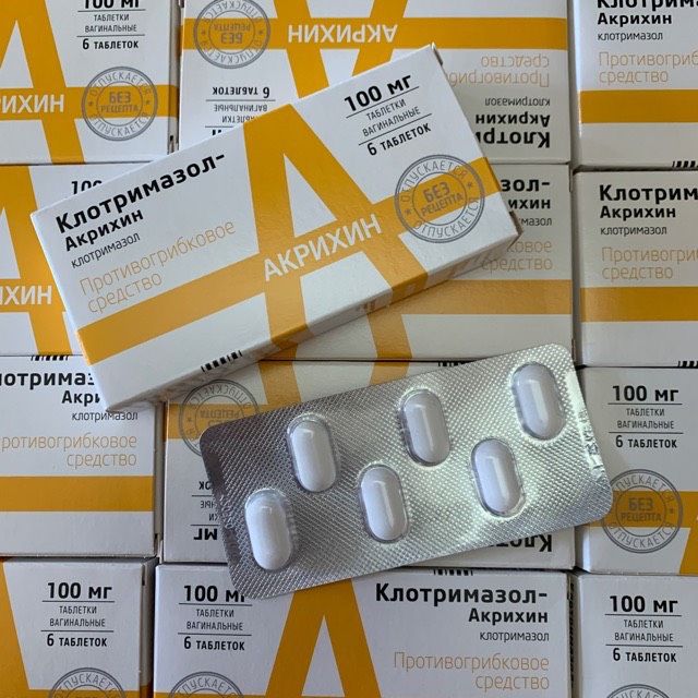 Thuốc Đặt Phụ Khoa Clotrimazole-Akrihin 100mg Hộp 6 Viên | Lazada.vn