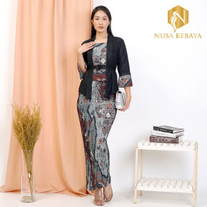 Nusa Kebaya Setelan Kebaya Kutubaru Elnira Brukat Kombinasi Batik Kebaya Kutubaru Seragaman Termurah