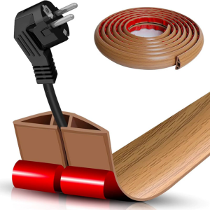 Floor Wire Cover Flexible Cut To Length Cord Concealer For Home Office Flame Retardant PVC Cable Management Channel