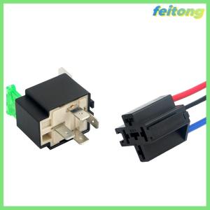 【feitong】🚕🚕【HOT SALE】 1PC 12V DC 4 Pin Car Automotive Fused Relay 30A Normally Open Relais 30A Fuse with 4pin 5Pin Backrest