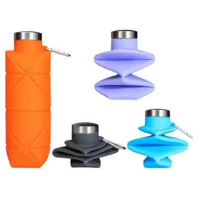 700ML Foldable Tumbler Food Grade Silicone Water Bottle Leak Proof Reusable Collapsible Water Bottle